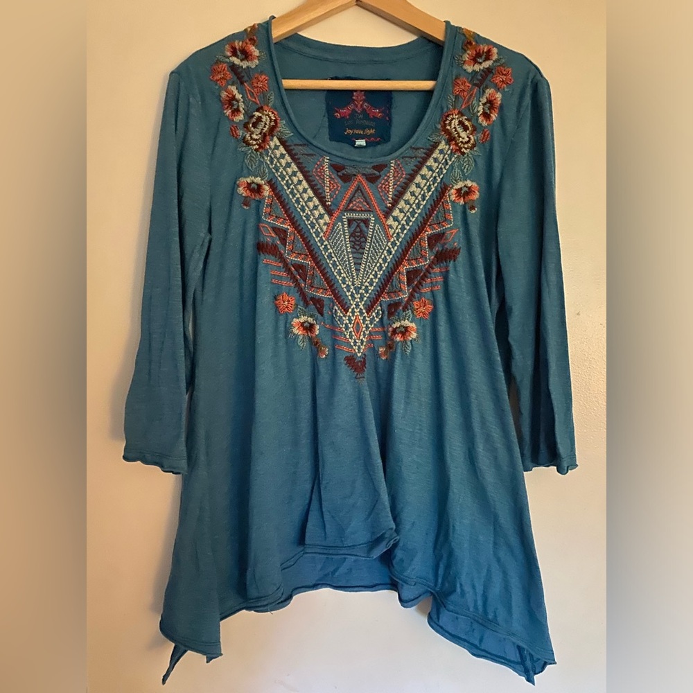 Johnny Was Embroidered Top